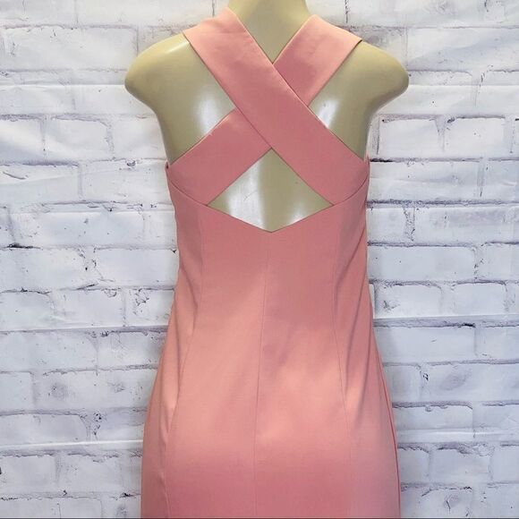 Dessy Collection Off-the-Shoulder Criss Cross Back Trumpet Gowns style 3012 size - Picture 4 of 12